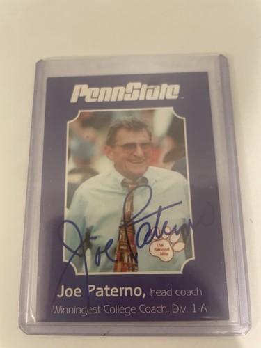 Joe paterno autografo firmato - joe,