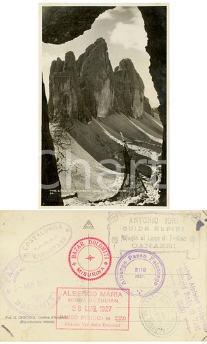 1927 belluno veduta delle tre - veduta,