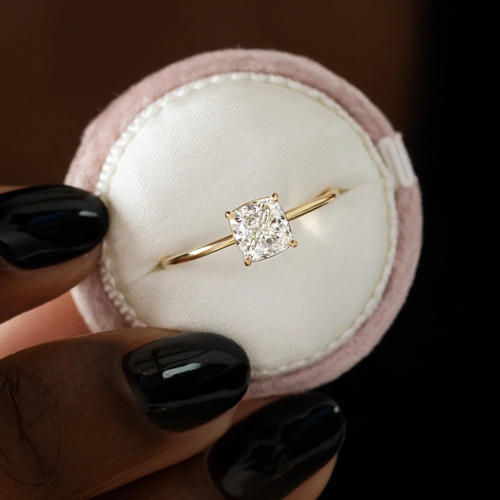 Anello donna solitario taglio