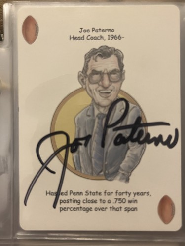 Joe paterno firmato penn - firmato,