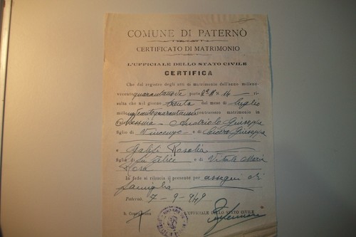 Certificato di matrimonio - certificato,